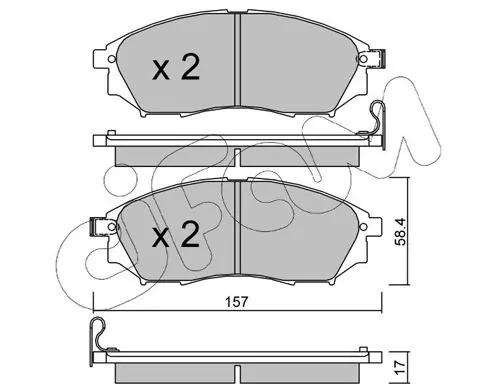 Handler.Part Brake pad set, disc brake CIFAM 8228190 1