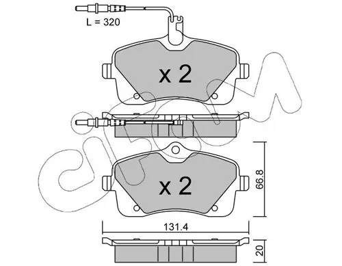 Handler.Part Brake pad set, disc brake CIFAM 8228530 1