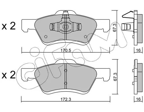 Handler.Part Brake pad set, disc brake CIFAM 8229060 1