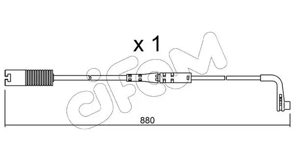 Handler.Part Warning contact, brake pad wear CIFAM SU207 1