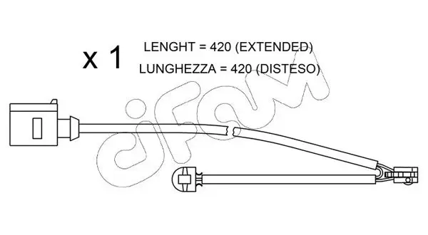 Handler.Part Warning contact, brake pad wear CIFAM SU217 1