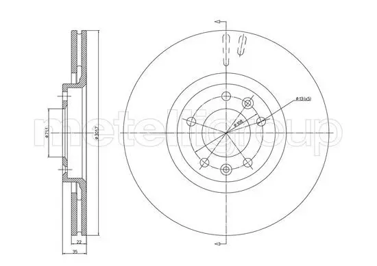 Handler.Part Brake disc CIFAM 8001037C 1