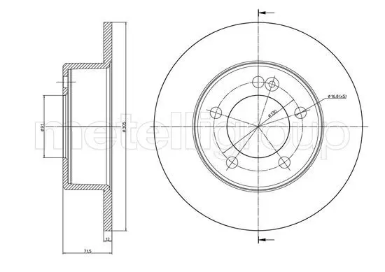 Handler.Part Brake disc CIFAM 8001386C 1