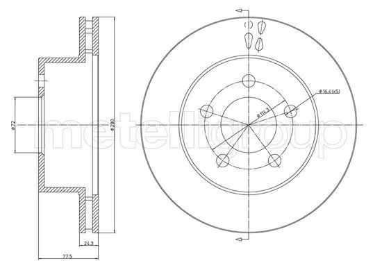 Handler.Part Brake disc CIFAM 8001651C 1