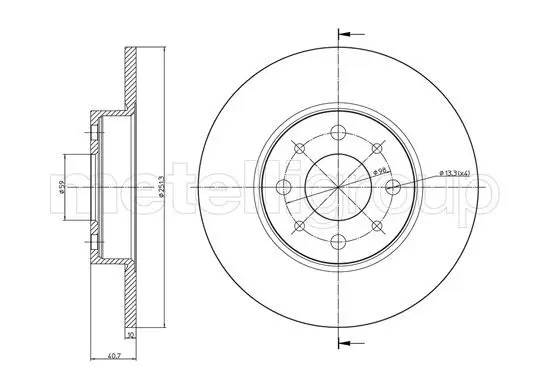 Handler.Part Brake disc CIFAM 800987C 1