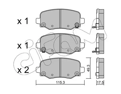 Handler.Part Brake pad set, disc brake CIFAM 82210021 1