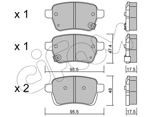 Handler.Part Brake pad set, disc brake CIFAM 82210120 1