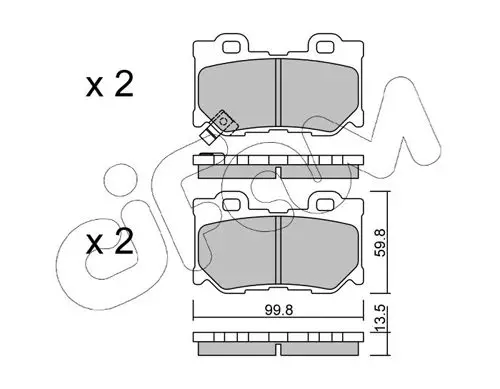 Handler.Part Brake pad set, disc brake CIFAM 82210300 1