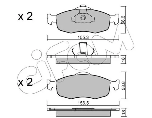 Handler.Part Brake pad set, disc brake CIFAM 8221460 1