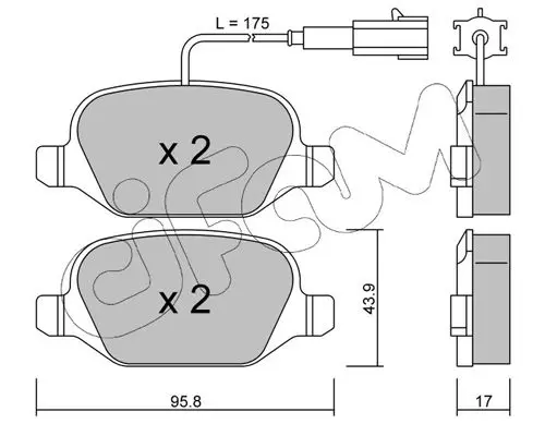 Handler.Part Brake pad set, disc brake CIFAM 8223232 1