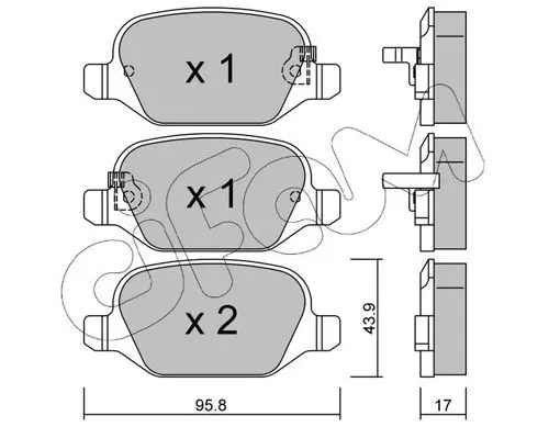 Handler.Part Brake pad set, disc brake CIFAM 8223244 1