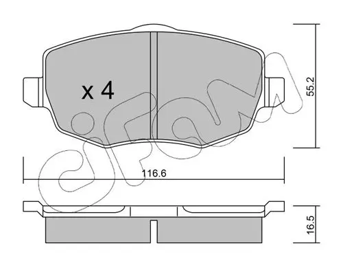 Handler.Part Brake pad set, disc brake CIFAM 8225280 1