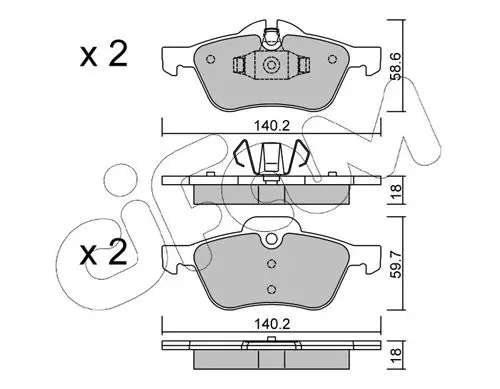 Handler.Part Brake pad set, disc brake CIFAM 8225550 1