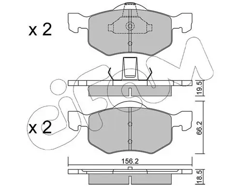 Handler.Part Brake pad set, disc brake CIFAM 8226090 1