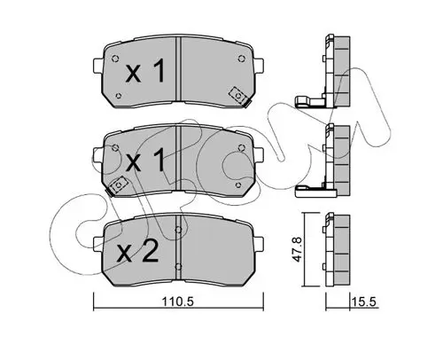 Handler.Part Brake pad set, disc brake CIFAM 8227860 1