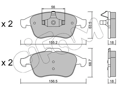 Handler.Part Brake pad set, disc brake CIFAM 8228031 1