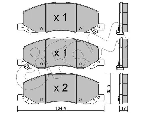 Handler.Part Brake pad set, disc brake CIFAM 8229230 1