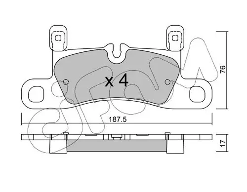 Handler.Part Brake pad set, disc brake CIFAM 8229583 1