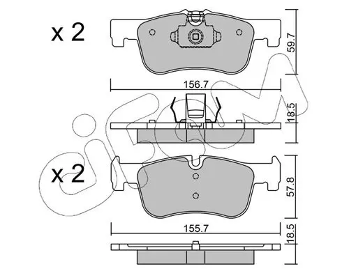 Handler.Part Brake pad set, disc brake CIFAM 8229590 1