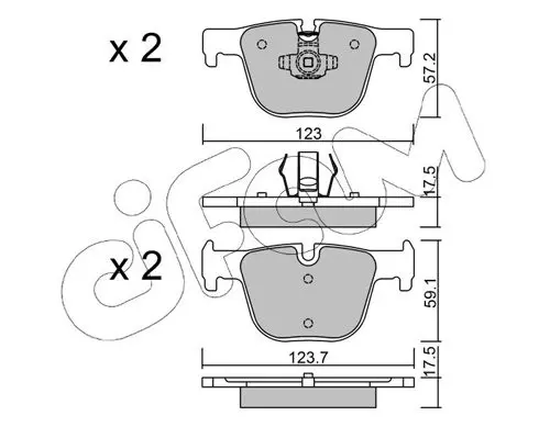 Handler.Part Brake pad set, disc brake CIFAM 8229630 1