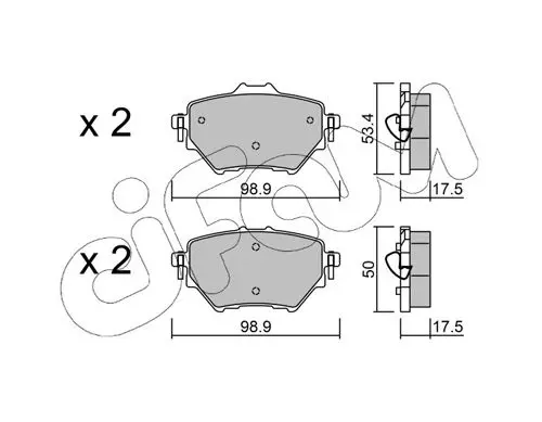 Handler.Part Brake pad set, disc brake CIFAM 8229870 1