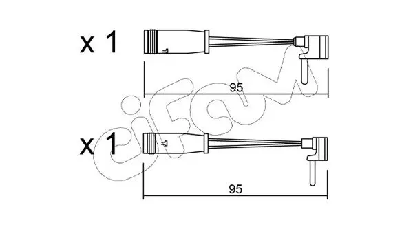 Handler.Part Warning contact, brake pad wear CIFAM SU159K 1