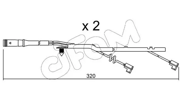 Handler.Part Warning contact, brake pad wear CIFAM SU185K 1