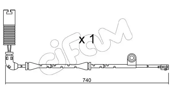 Handler.Part Warning contact, brake pad wear CIFAM SU195 1