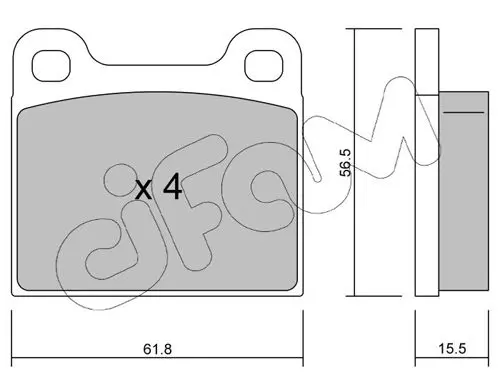 Handler.Part Brake pad set, disc brake CIFAM 8220034 1