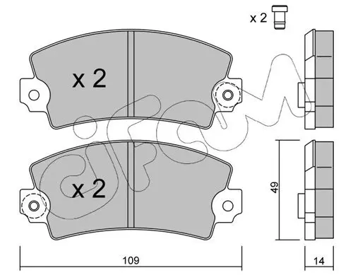 Handler.Part Brake pad set, disc brake CIFAM 8220055 1