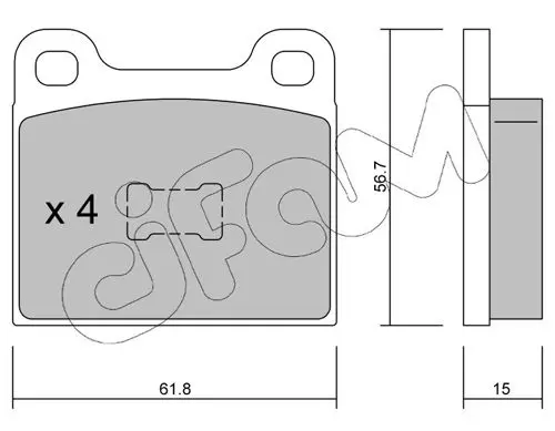 Handler.Part Brake pad set, disc brake CIFAM 8220100 1