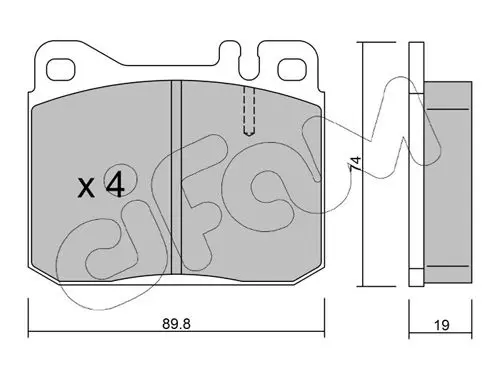 Handler.Part Brake pad set, disc brake CIFAM 8220112 1