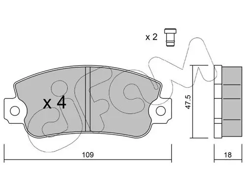 Handler.Part Brake pad set, disc brake CIFAM 8220331 1