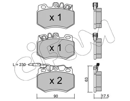 Handler.Part Brake pad set, disc brake CIFAM 8220491 1