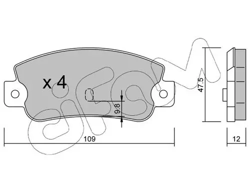 Handler.Part Brake pad set, disc brake CIFAM 8220630 1