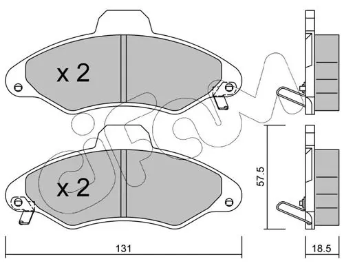 Handler.Part Brake pad set, disc brake CIFAM 8220711 1