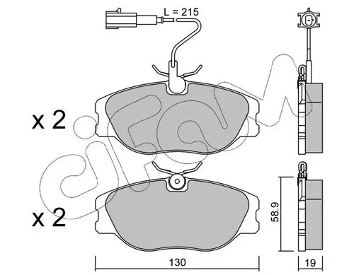 Handler.Part Brake pad set, disc brake CIFAM 8220721 1