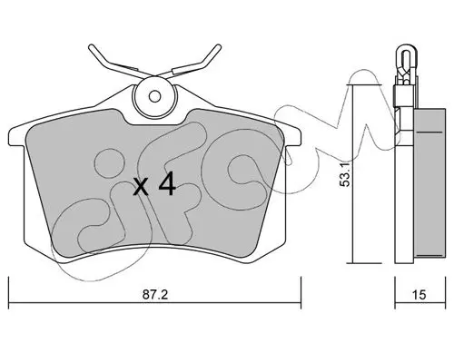 Handler.Part Brake pad set, disc brake CIFAM 8221000 1