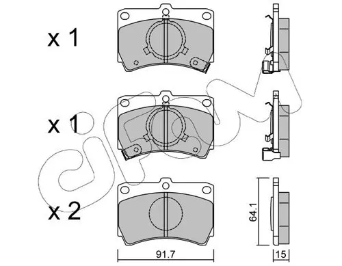 Handler.Part Brake pad set, disc brake CIFAM 8221030 1