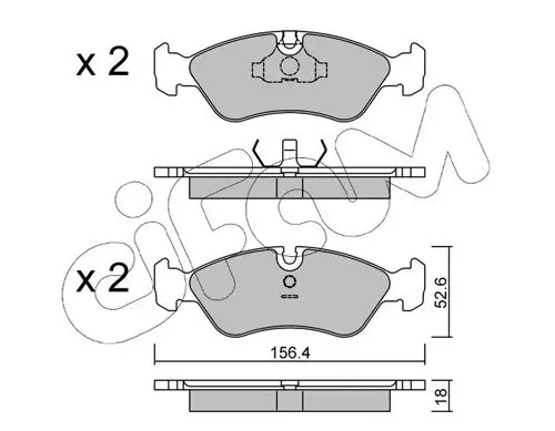 Handler.Part Brake pad set, disc brake CIFAM 8221170 1