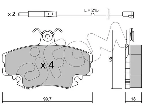 Handler.Part Brake pad set, disc brake CIFAM 8221200K 1