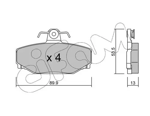 Handler.Part Brake pad set, disc brake CIFAM 8221310 1