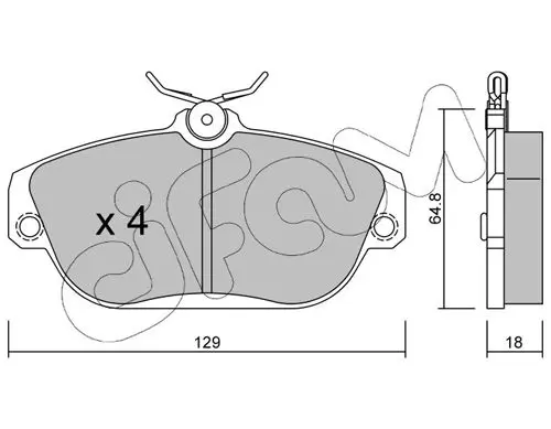 Handler.Part Brake pad set, disc brake CIFAM 8221320 1