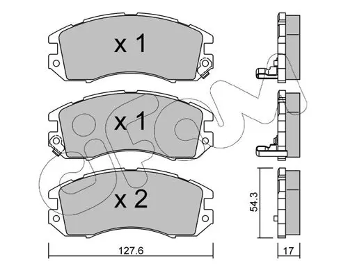 Handler.Part Brake pad set, disc brake CIFAM 8221350 1