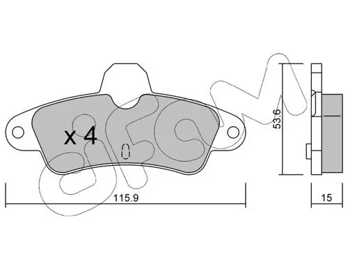 Handler.Part Brake pad set, disc brake CIFAM 8221430 1