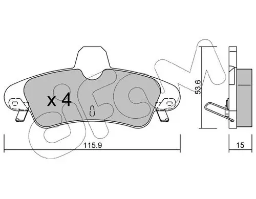 Handler.Part Brake pad set, disc brake CIFAM 8221431 1