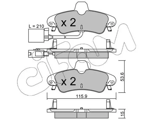 Handler.Part Brake pad set, disc brake CIFAM 8221432 1