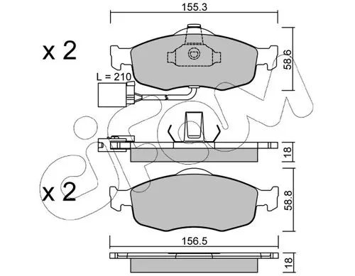 Handler.Part Brake pad set, disc brake CIFAM 8221461 1