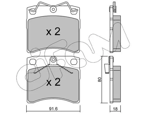 Handler.Part Brake pad set, disc brake CIFAM 8221631 1