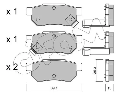 Handler.Part Brake pad set, disc brake CIFAM 8221701 1